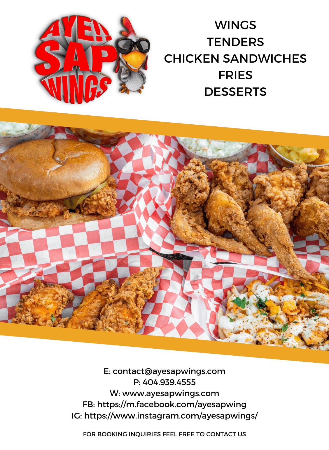 Aye Sap Wings LLC - Food Trailer & Catering